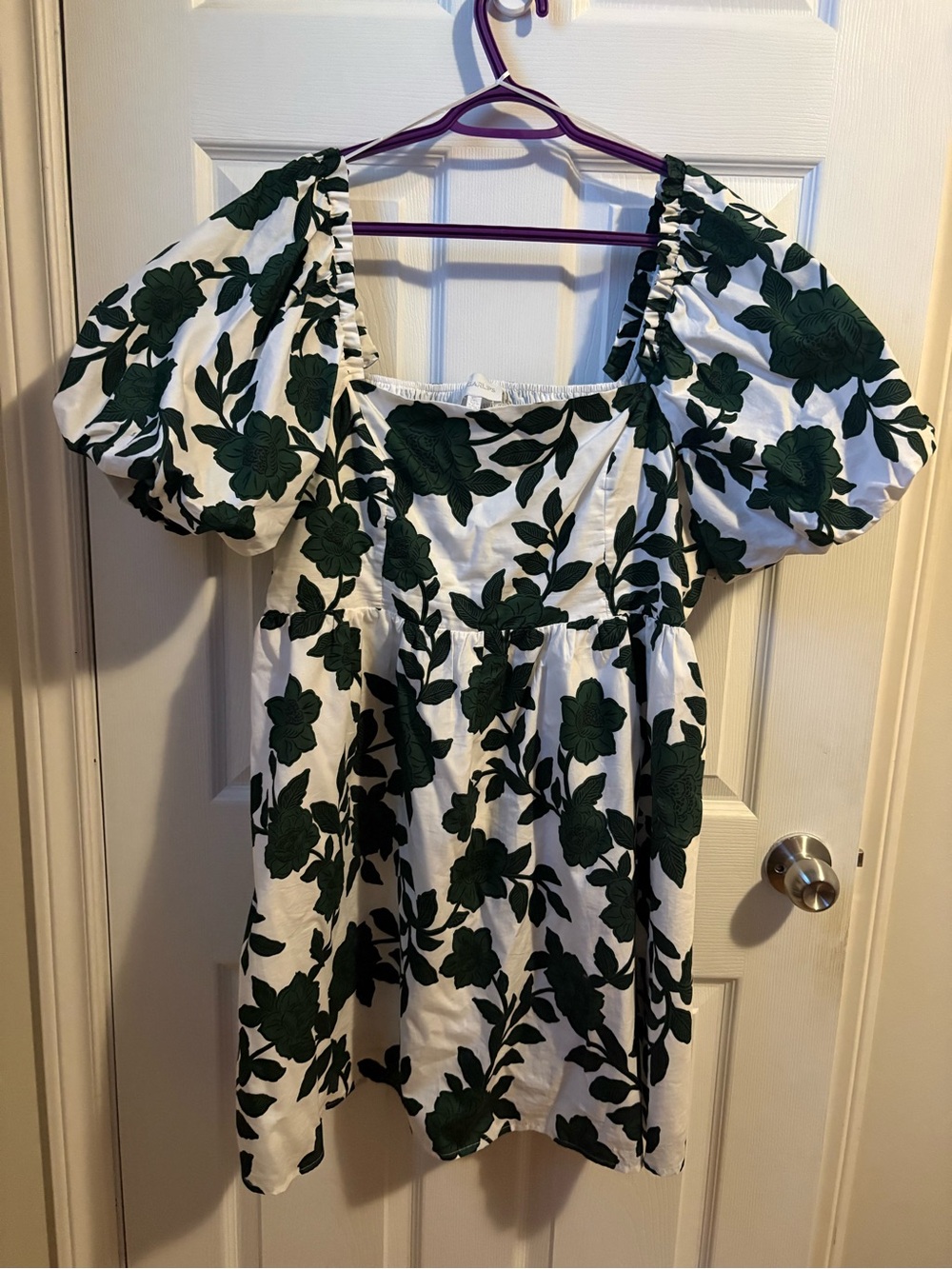 Floral Puff Sleeve Mini Dress